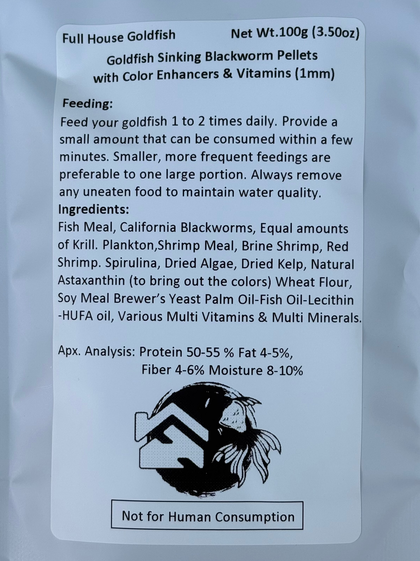 Blackworm Pellets with Color Enhancers & Vitamins